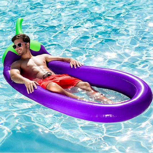 Inflatable Eggplant Lounge Pool Float